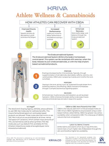 An infographic describing how phytocannabinoids can help athletes perform better